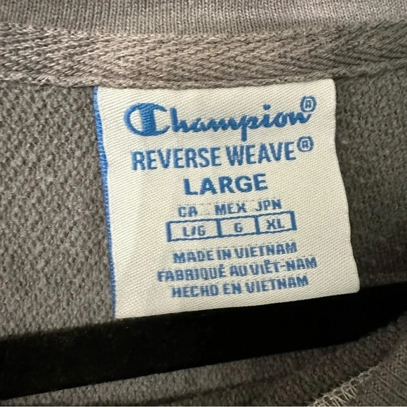 Champion Reverse Weave Women's Long Sleeve Crew Neck Cotton Sweatshirt Sz L GUC - Picture 6 of 10